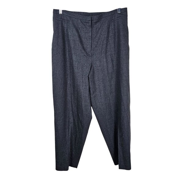 Talbots Classic Fit Wool Gray Dress Pants 16W Petite Neutral Quiet Luxury Office - Picture 1 of 11